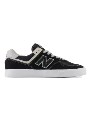 New Balance Men's Numeric 574 Vulc Skate Shoe in Black/Grey, main view