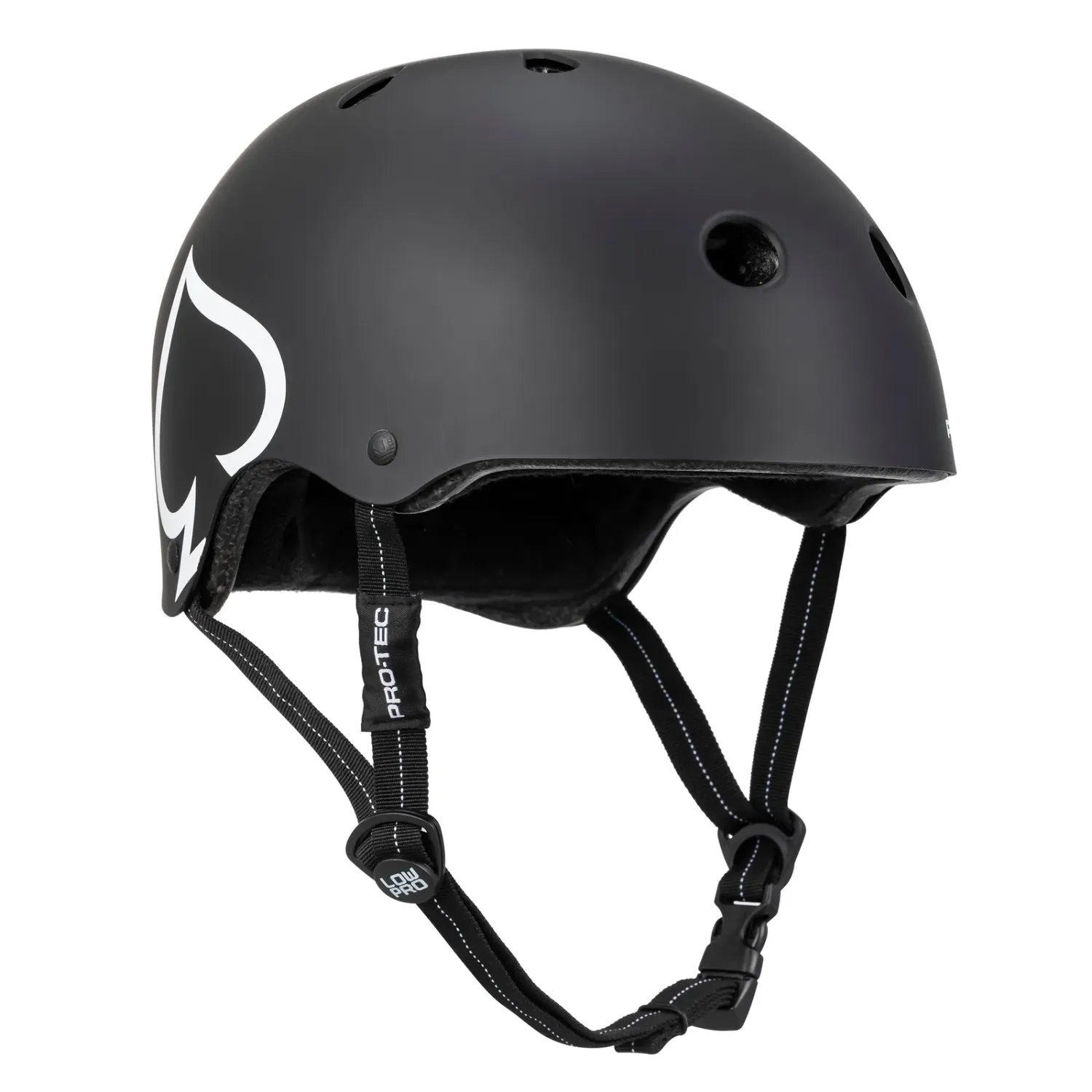 Pro-Tec Low Pro Certified Helmet, Color: Matte Black, Size: S/M