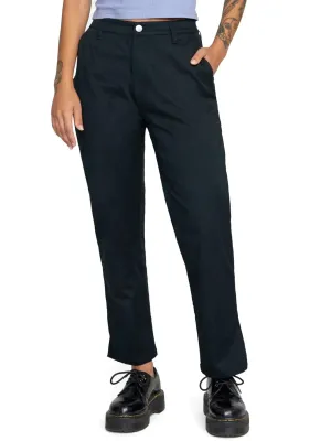 RVCA Women's Weekend Stretch Pant in True Black, main view