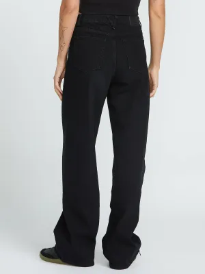 Volcom Women's Stoned Boyfriend Hirise Jeans in Black, alternate view 1