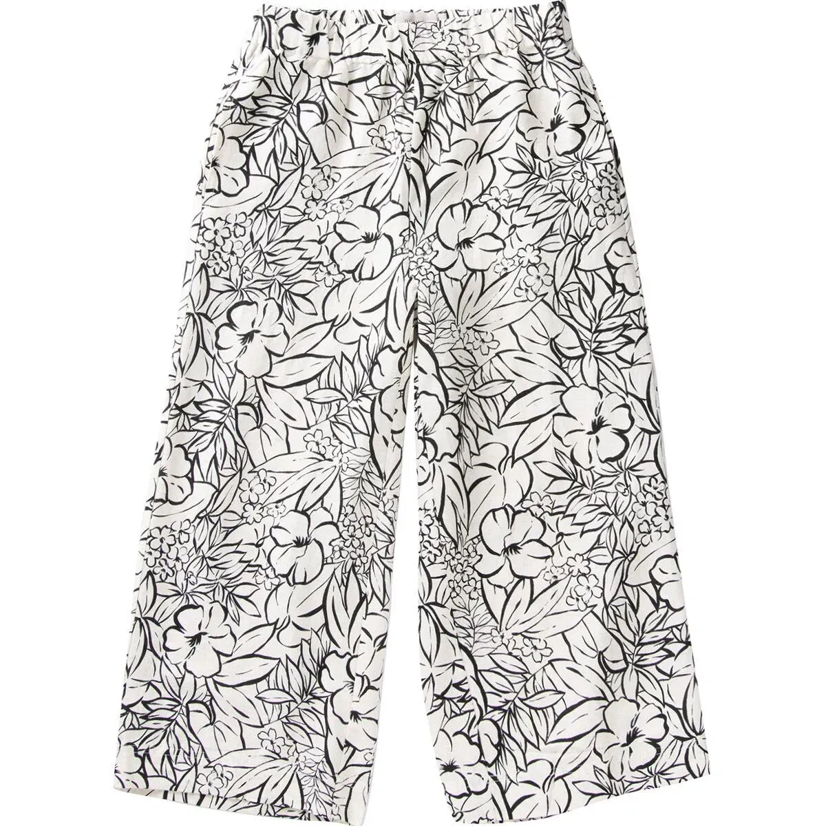 Brixton Women's Indo Linen Wide Leg Pant, Color: Whitecap, Size: L