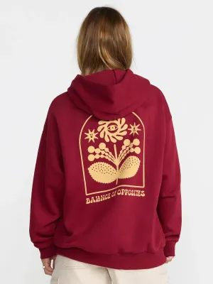 RVCA Women's Iris Oversized Hoodie in Brick, alternate view 1