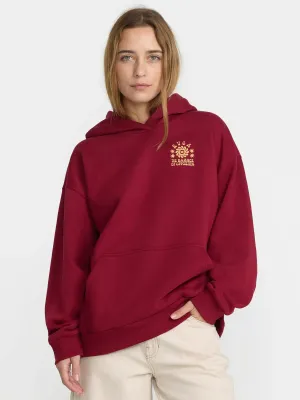 RVCA Women's Iris Oversized Hoodie in Brick, main view