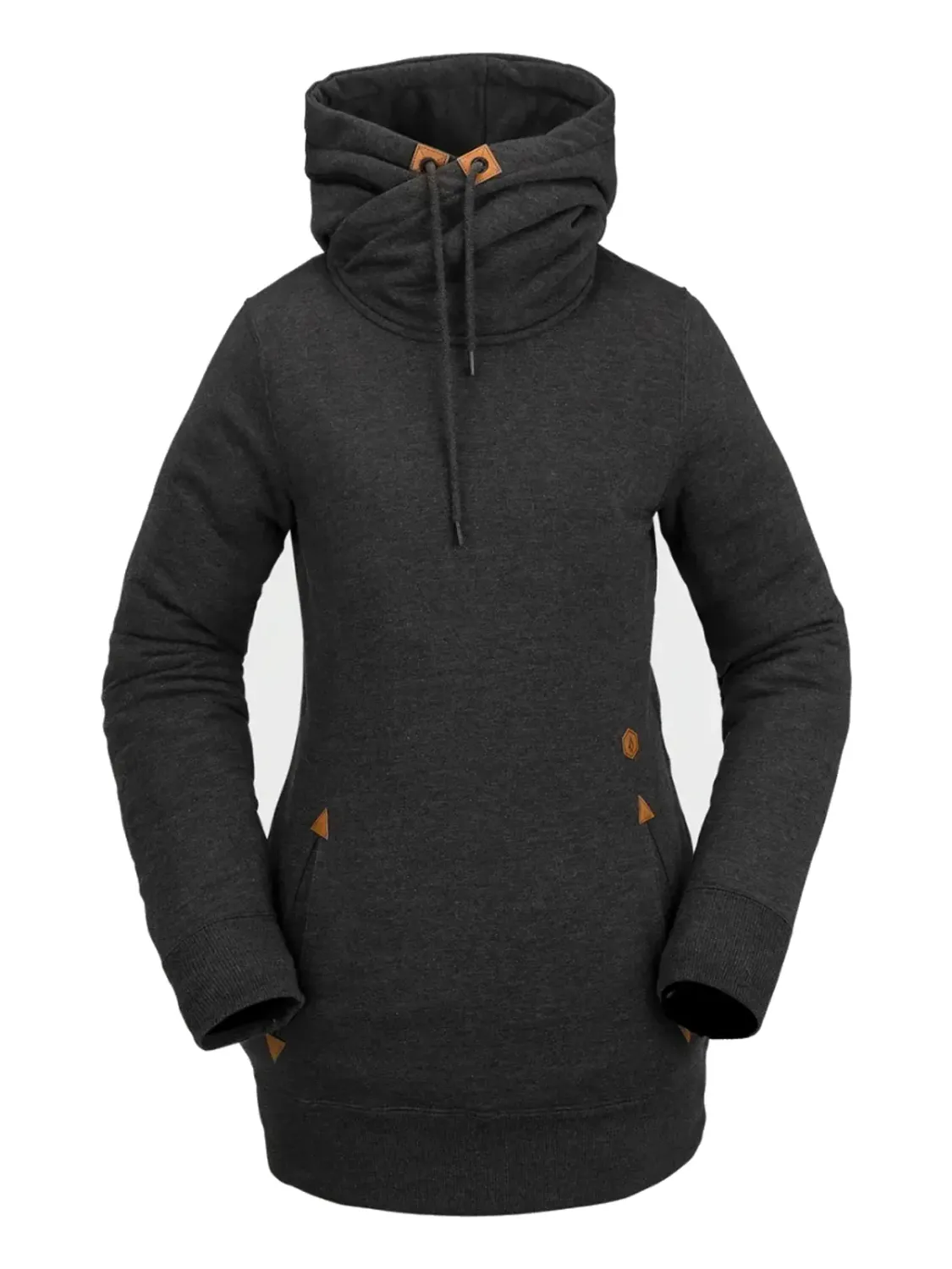 Volcom Women's Tower Pullover Fleece Hoodie Black, Color: Black, Size: XS