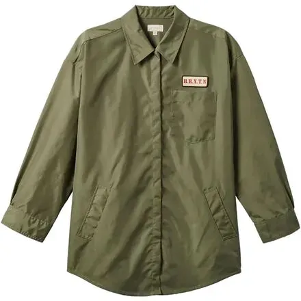 Brixton Women's Bora Vintage Nylon Jacket, Color: Olive Surplus, Size: M/L