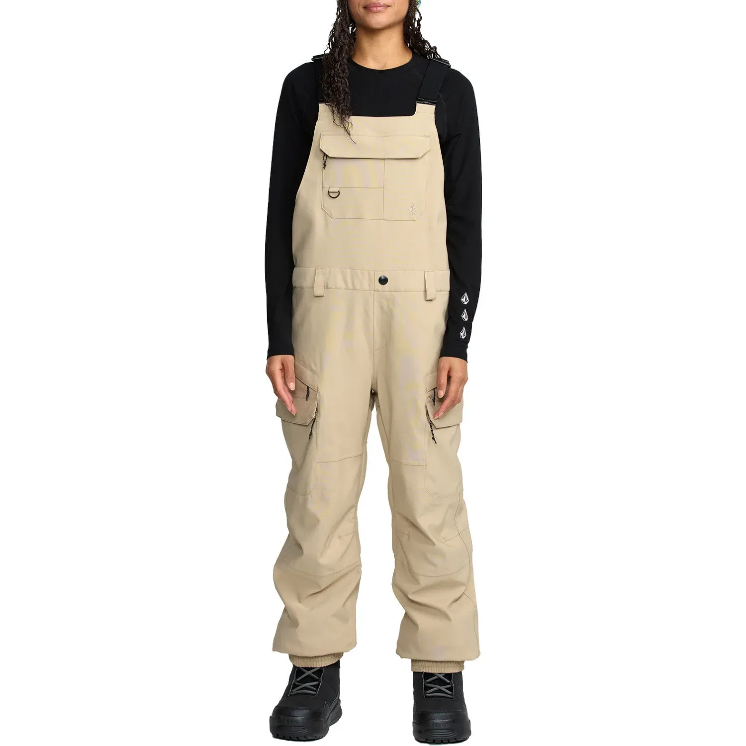 Volcom Women's Creston 3D Stretch Bib, Color: Oat, Size: XL