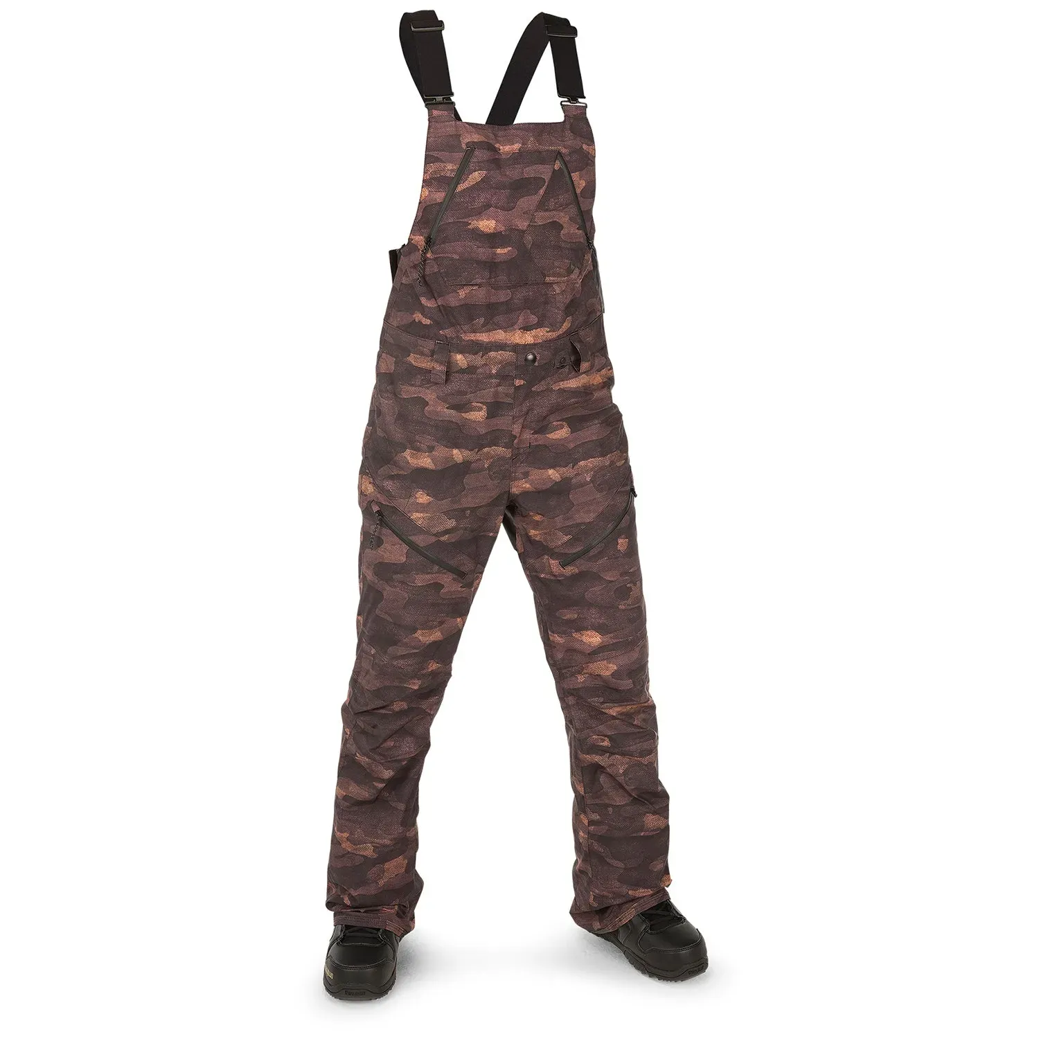 Volcom Women's Elm Stretch Gore Bib Overall, Color: Dusk Camo, Size: S