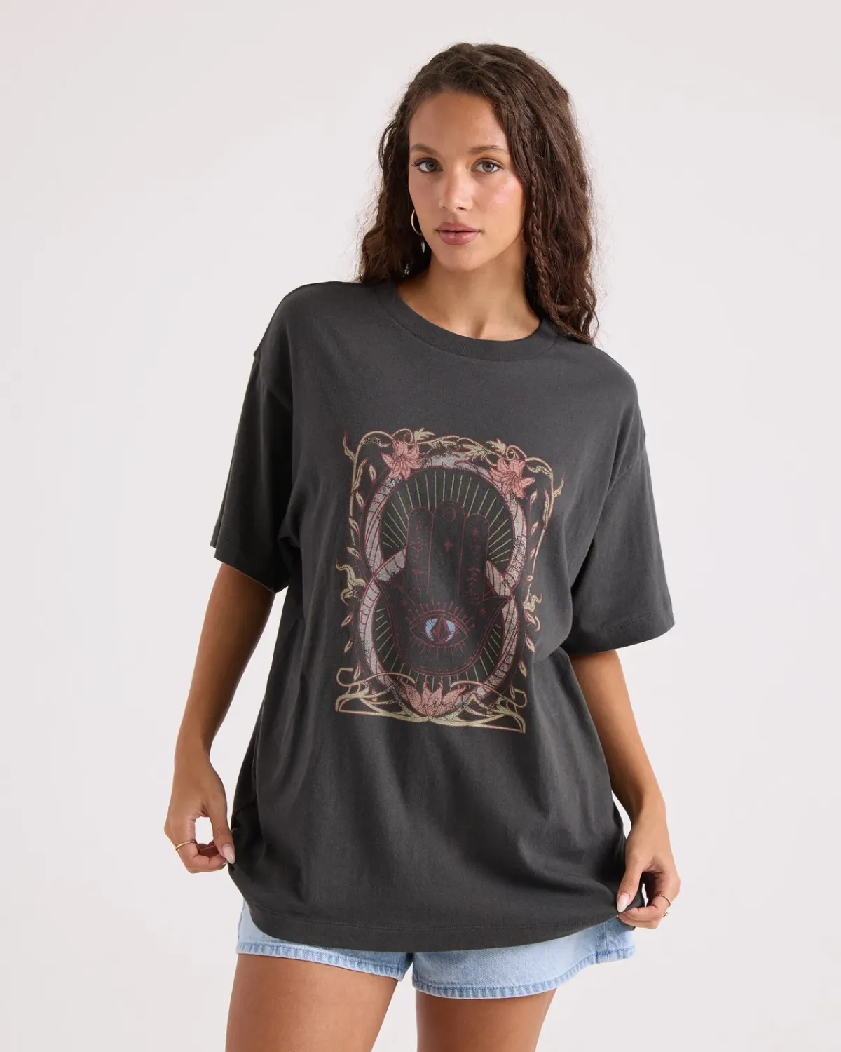 Volcom Women's Gatekeeper Stones Throw Tee, Color: Vintage Black, Size: XS