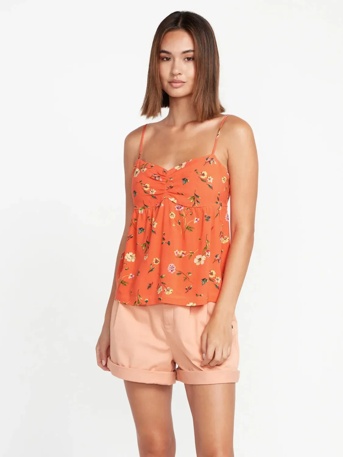 Volcom Women's Mucho Mahalo Cami, Color: Dark Coral, Size: M