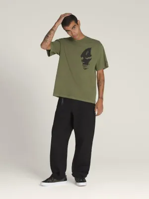 Vans Men's Mike G Skull Short Sleeve Tee in Grape Leaf, alternate view 1
