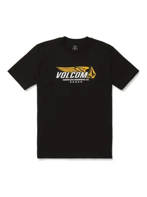 Volcom Men's Speeder Short Sleeve Tee in Black, main view