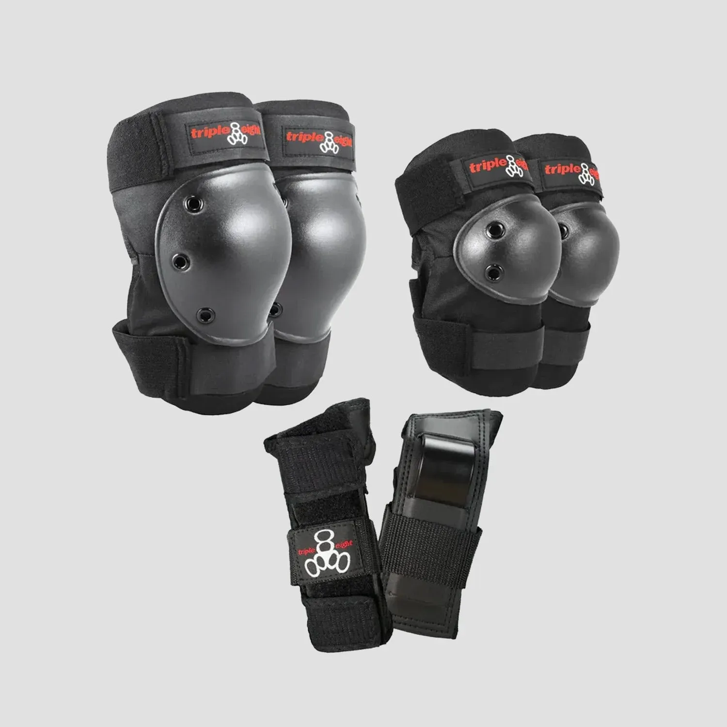 Triple Eight Six Pack Pads, Color: Black, Size: JR