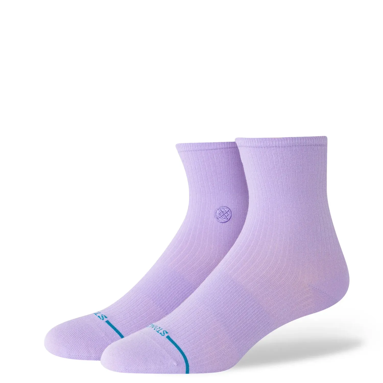 Stance Women's Fine Rib Quarter Socks, Color: Purple, Size: S