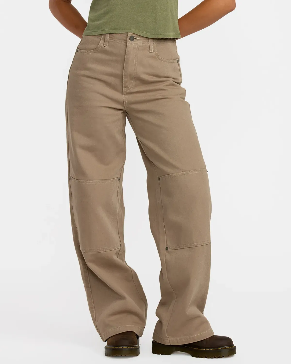 RVCA Women's Dayshift Pant, Color: Desert Taupe, Size: 26