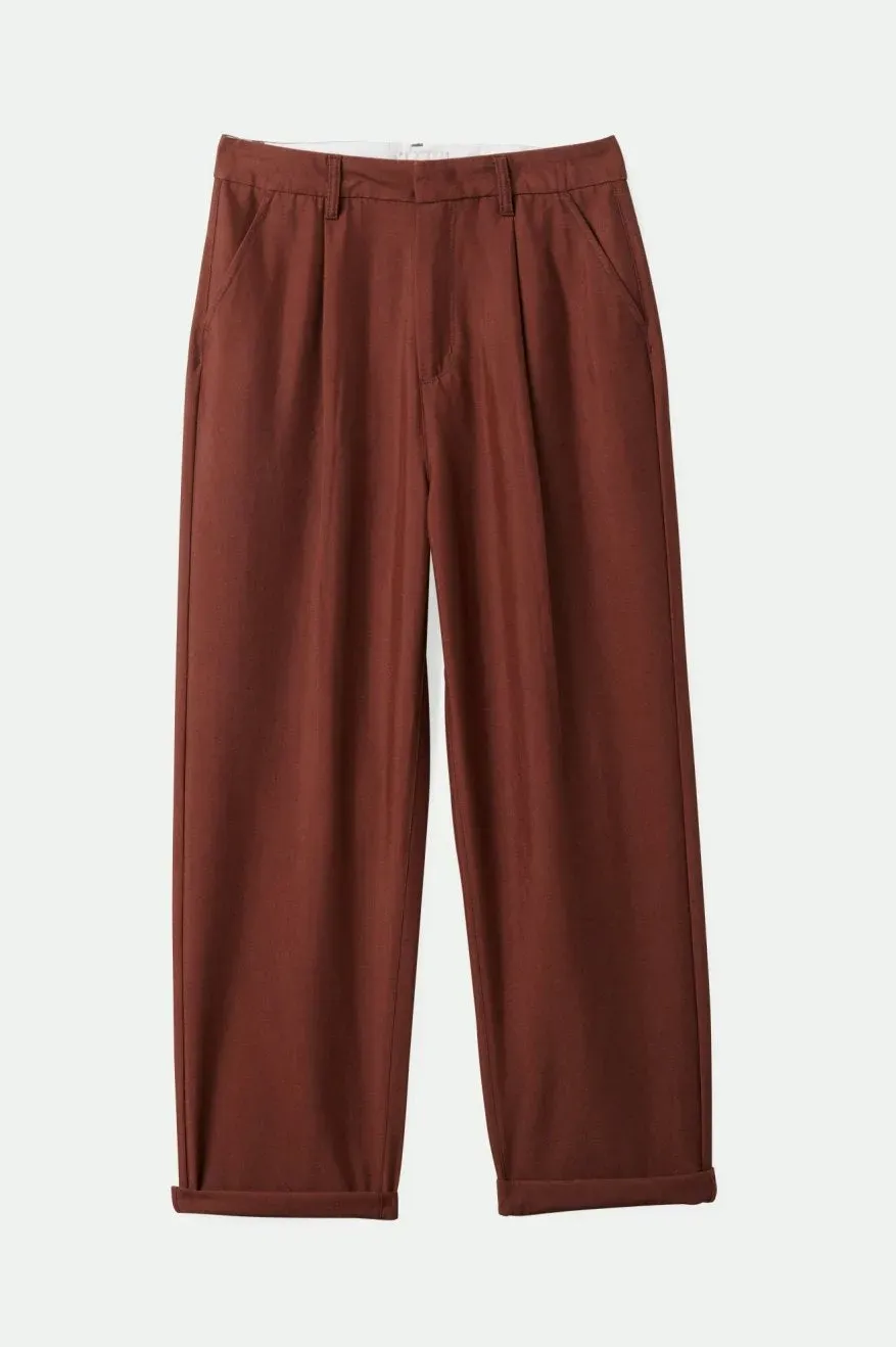 Brixton Women's Victory Trouser Pant, Color: Sepia, Size: 24