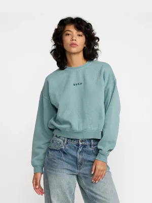RVCA Women's Forever Fleece Pullover RVCA Women's Forever Fleece Pullover in Blue Haze, main view