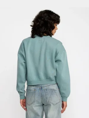 RVCA Women's Forever Fleece Pullover in Blue Haze, alternate view 1