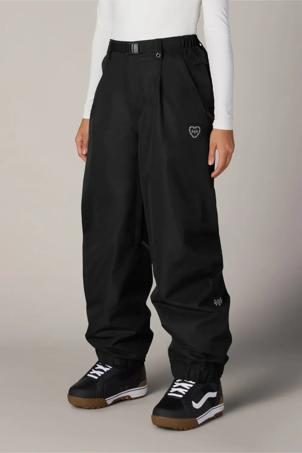 686 Women's Outline Shell Pant, Color: Black Heart, Size: XS