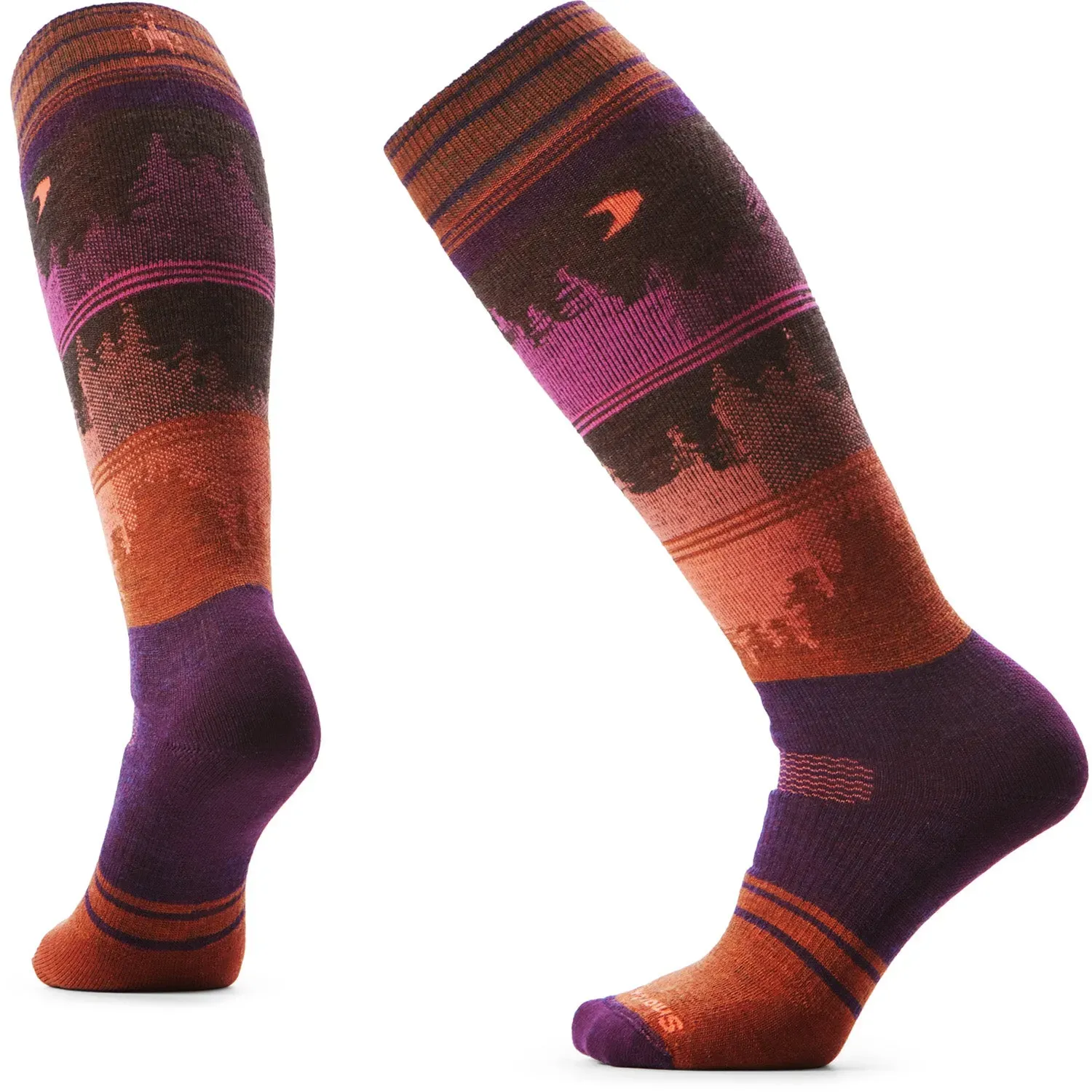 Smartwool Women's Snowboard Full Cushion Twilight Vista OTC Socks, Color: Purple Iris, Size: M