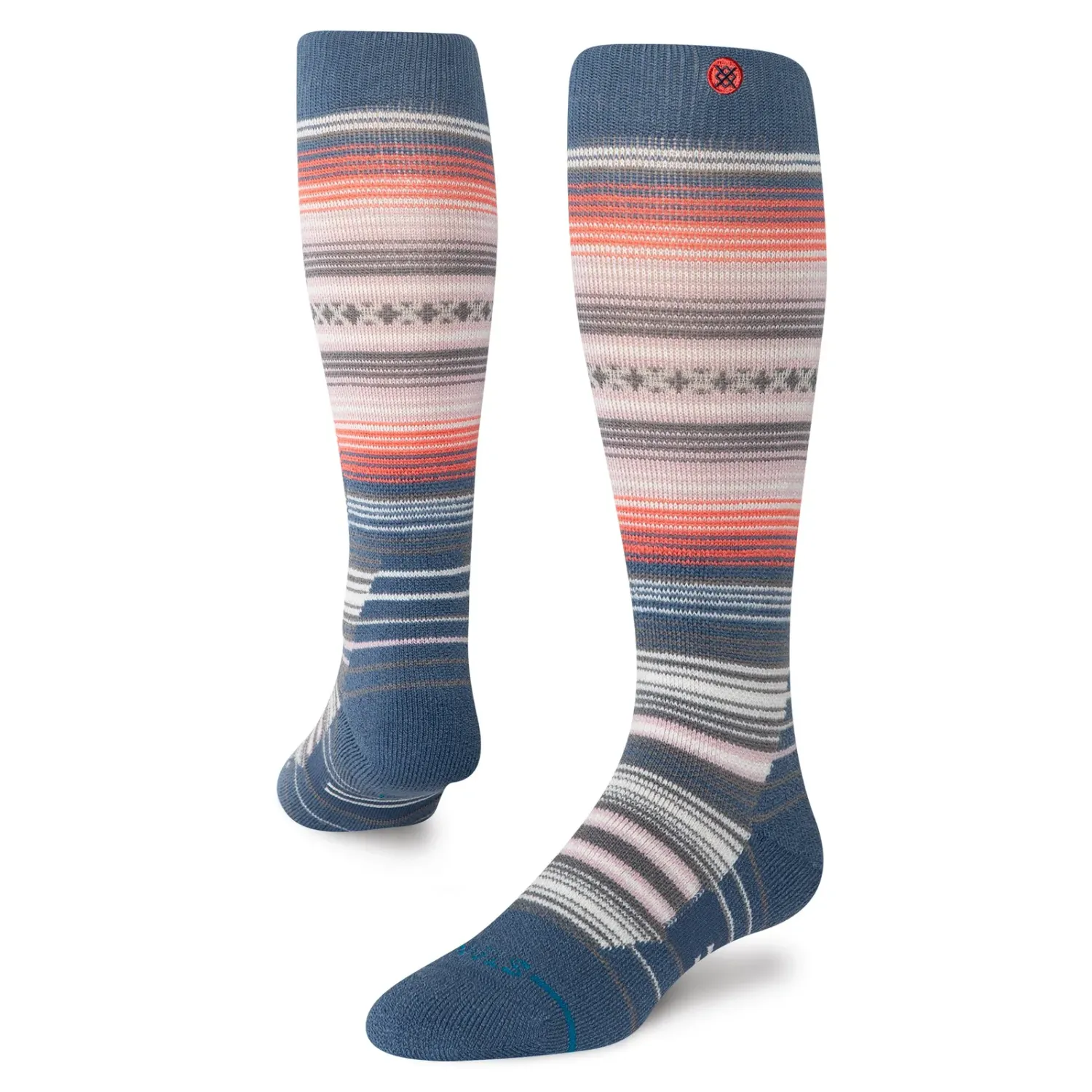 Stance Women's Curren Mid Wool Snow Socks, Color: Seablue, Size: S