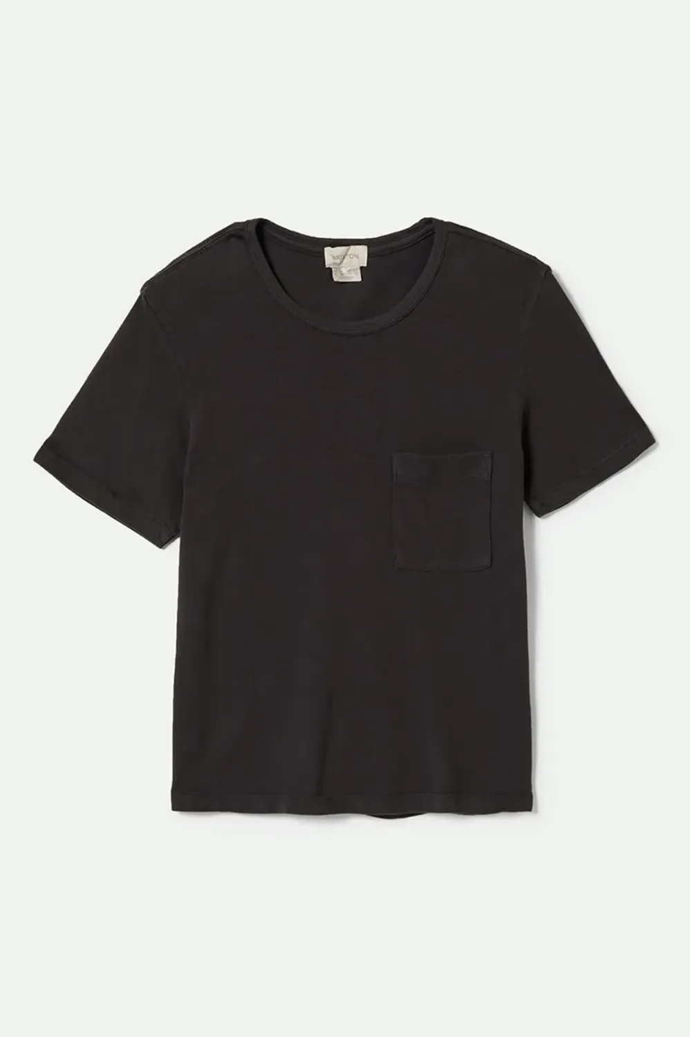 Brixton Women's Carefree Organic Garment Dye Perfect Tee, Color: Black, Size: S