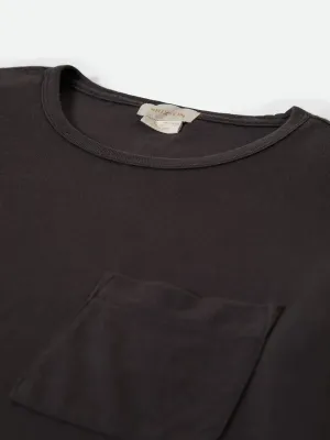 Brixton Women's Carefree Organic Garment Dye Perfect Tee in Black, alternate view 1