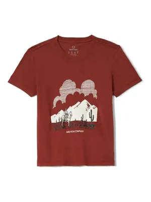 Brixton Women's Great Springs Slim Crew Tee in Dark Brick, main view