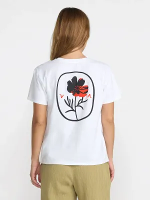 RVCA Women's Odai Relaxed Tee in Whisper White, alternate view 1