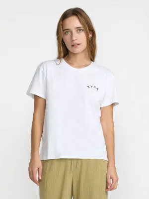 RVCA Women's Odai Relaxed Tee in Whisper White, main view