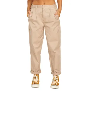 Volcom Women's Frochickie Trouser Pant Volcom Women's Frochickie Trouser Pant in Taupe, main view