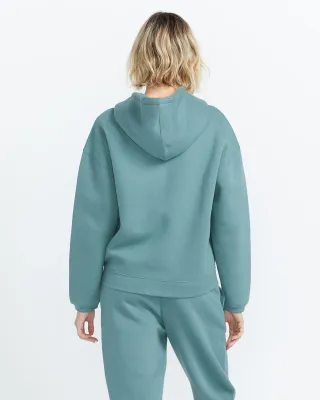 Volcom Women's Stone Heart Zip Up Fleece in Sea Swell Green, alternate view 1