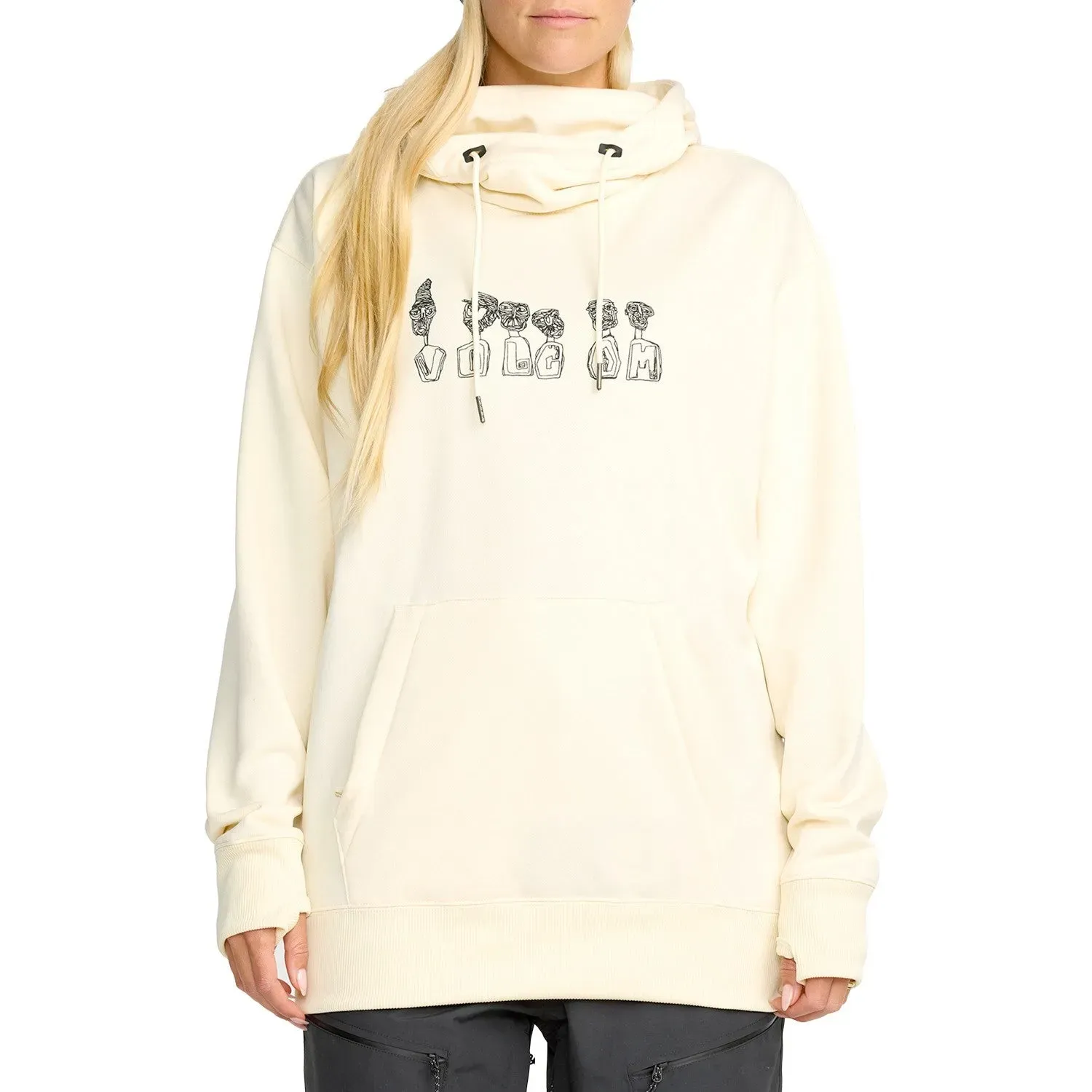 Volcom Women's Riding Hydro Pullover Hoodie, Color: Bone, Size: XS