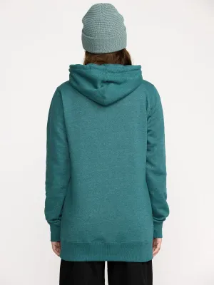 Volcom Women's Tower Pullover Fleece Hoodie in Atlantic Deep, alternate view 1