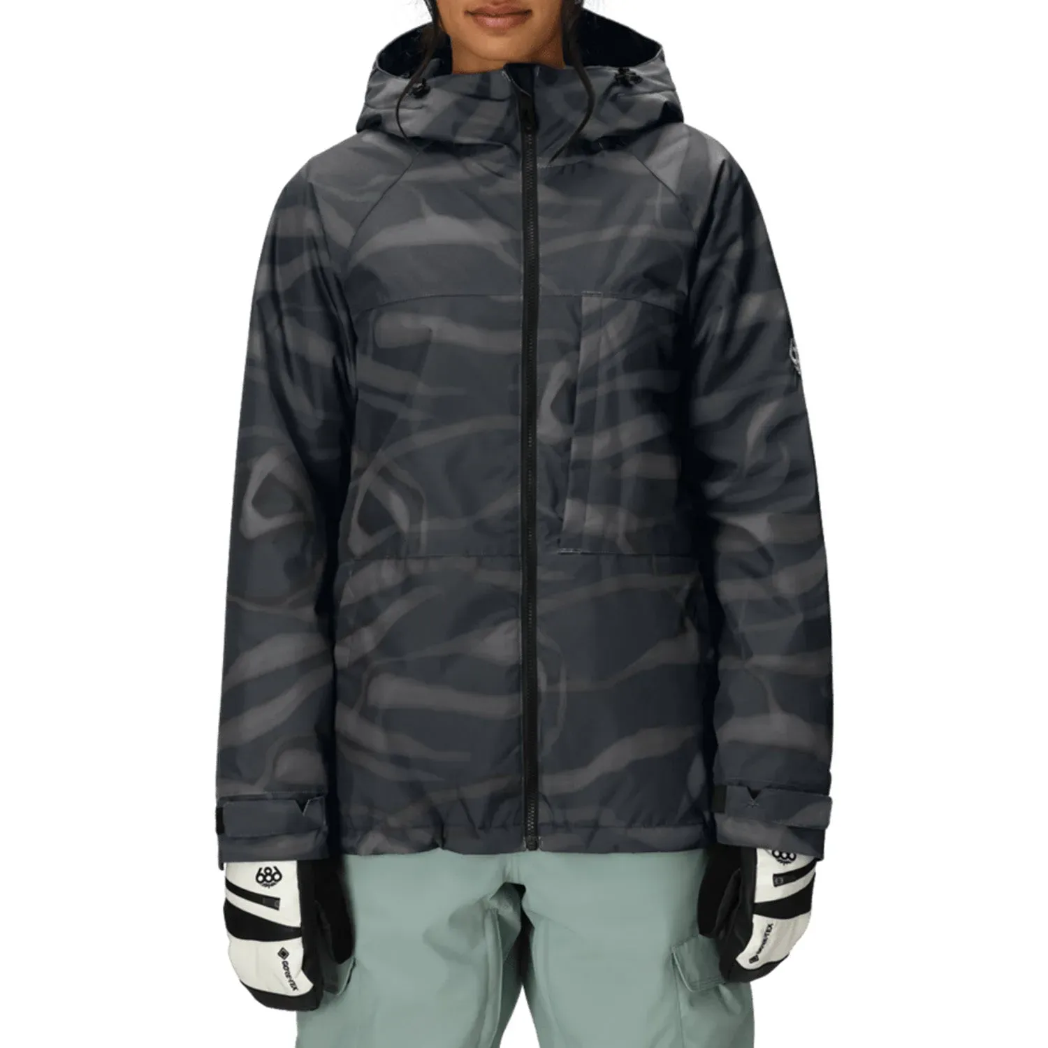 686 Women's Athena Insulated Jacket, Color: Black Vapors, Size: XS