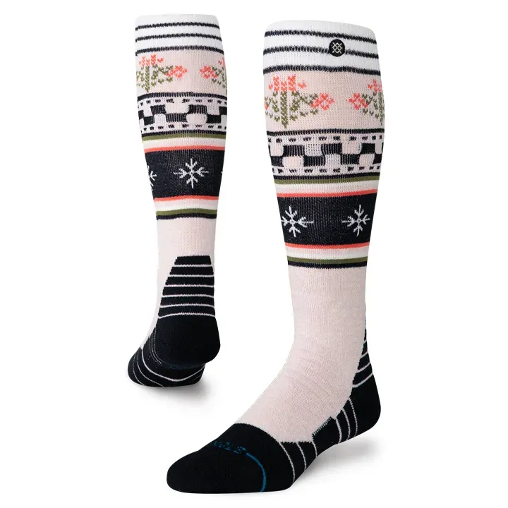 Stance Women's Winter Bloom Mid Crew Socks, Color: Lilac, Size: S