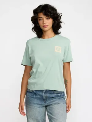 RVCA Women's Daily Tee in Mist Blue, main view