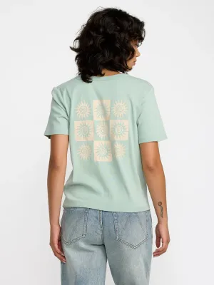 RVCA Women's Daily Tee in Mist Blue, alternate view 1