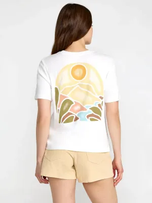 RVCA Women's Icon Tee in Vintage White, alternate view 1