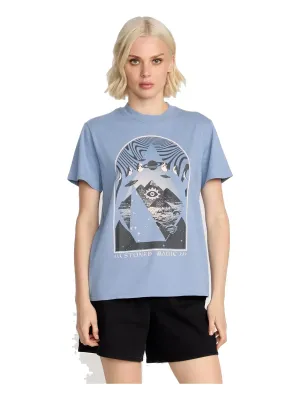 Volcom Women's Lock It Up Tee in Carolina Blue, main view