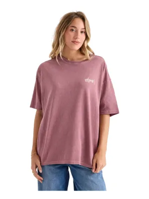Volcom Women's Off The Grid Bad Boy Tee in Stone Rose, main view