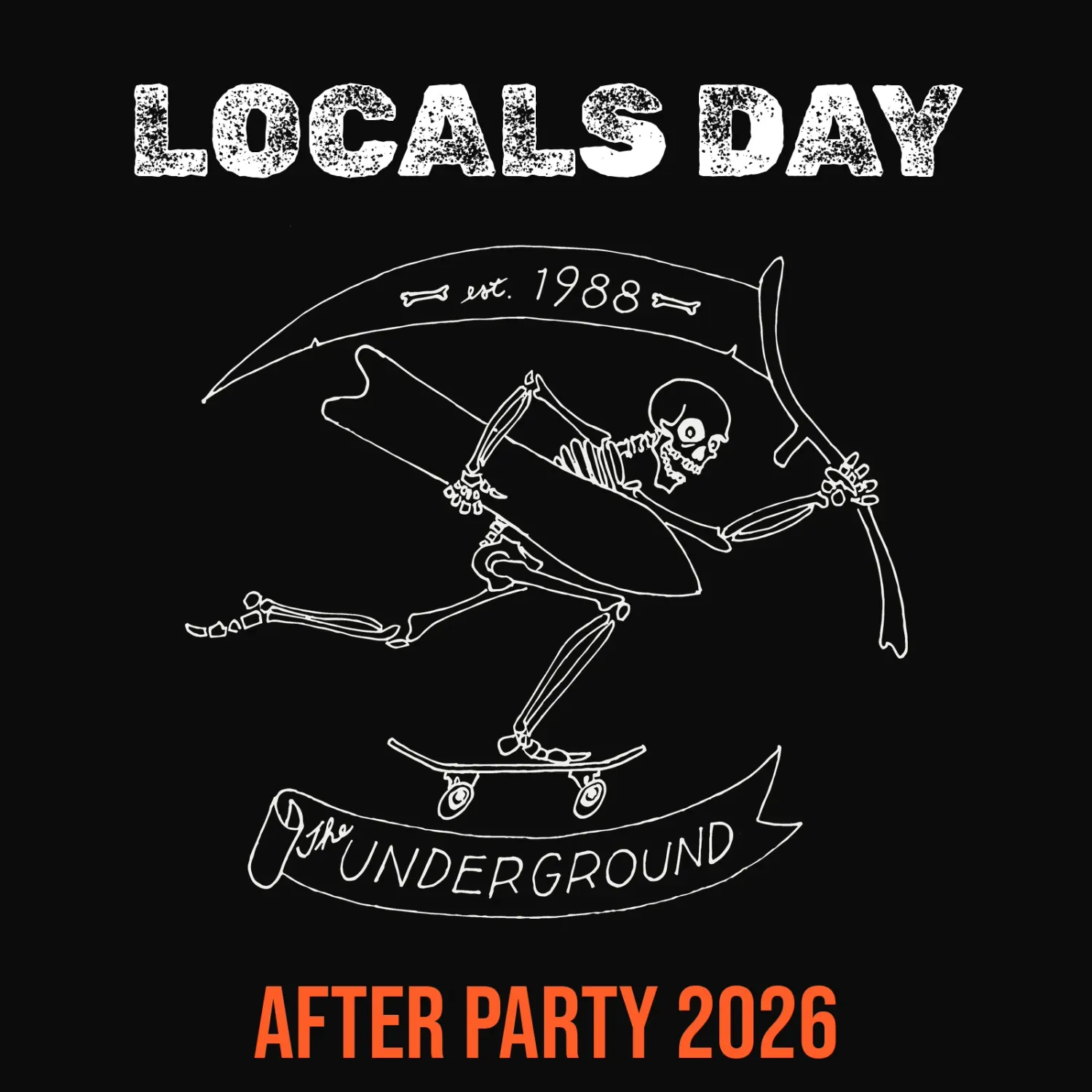 Underground 2026 Locals Day After Party Ticket in Default, front view