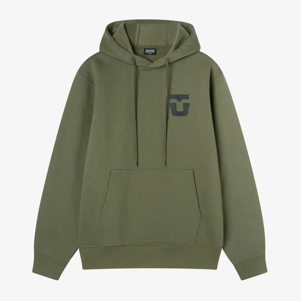 Union Men's Team Pullover Hoodie, Color: Olive, Size: M