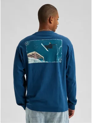 Burton 50th 90's Long Sleeve Tee in Selvedge Blue, alternate view 1