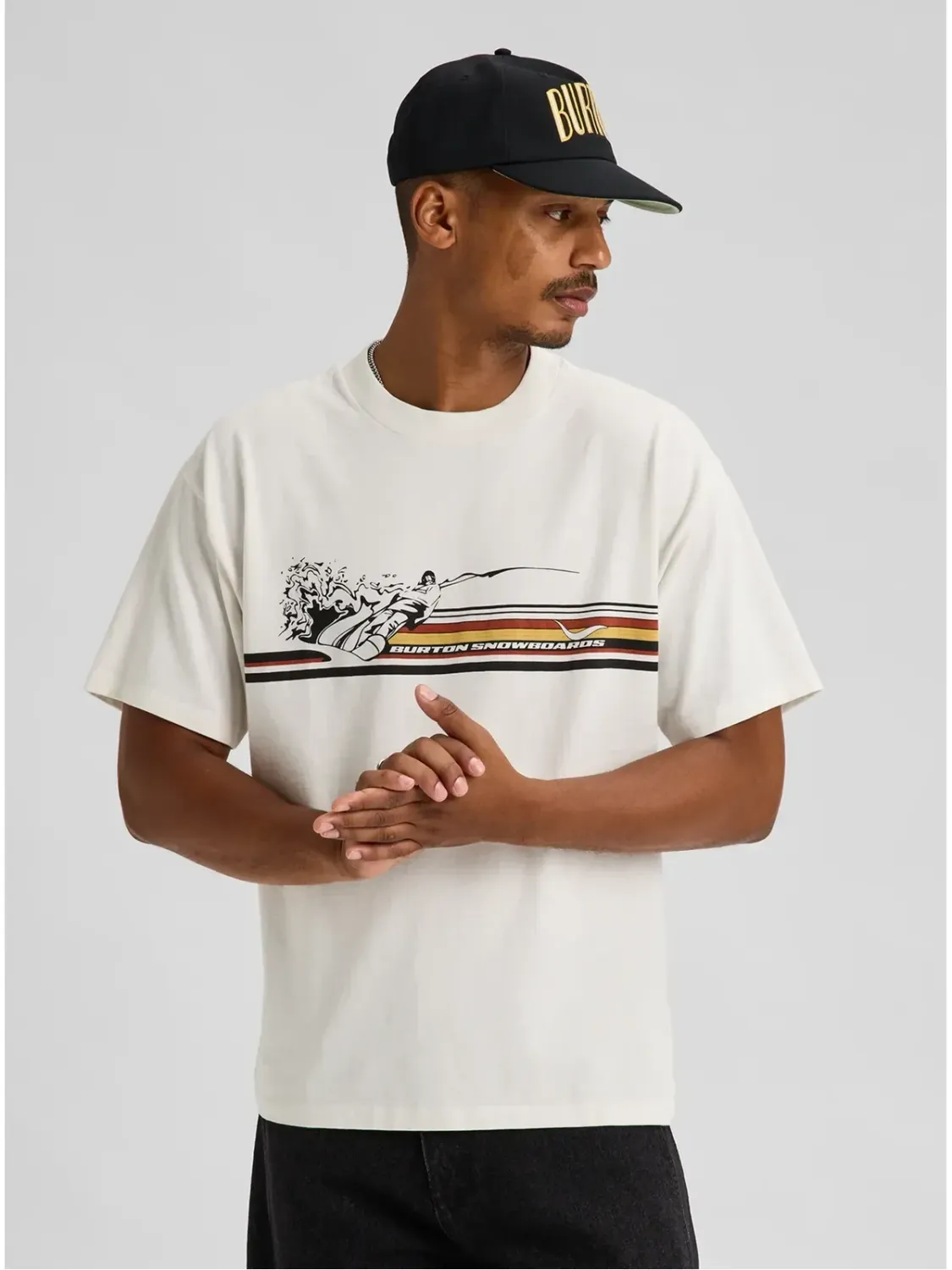 Burton 50th 90's Short Sleeve Tee, Color: Stout White, Size: S