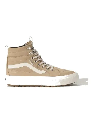 Vans Women's Sk8-Hi Waterproof Insulated Shoe in Tan/White, main view