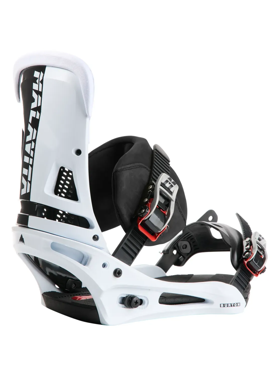Burton Men's Malavita X Snowboard Binding 2027, Color: Black/White, Size: M