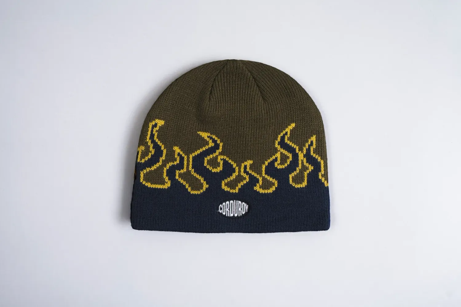 Corduroy LL Burn Skully Beanie, Color: Army
