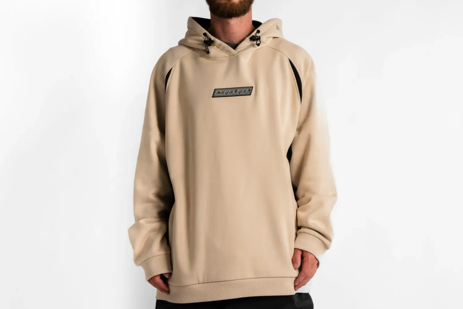 Corduroy Men's Balboa Riding Hoodie, Color: Bone, Size: L