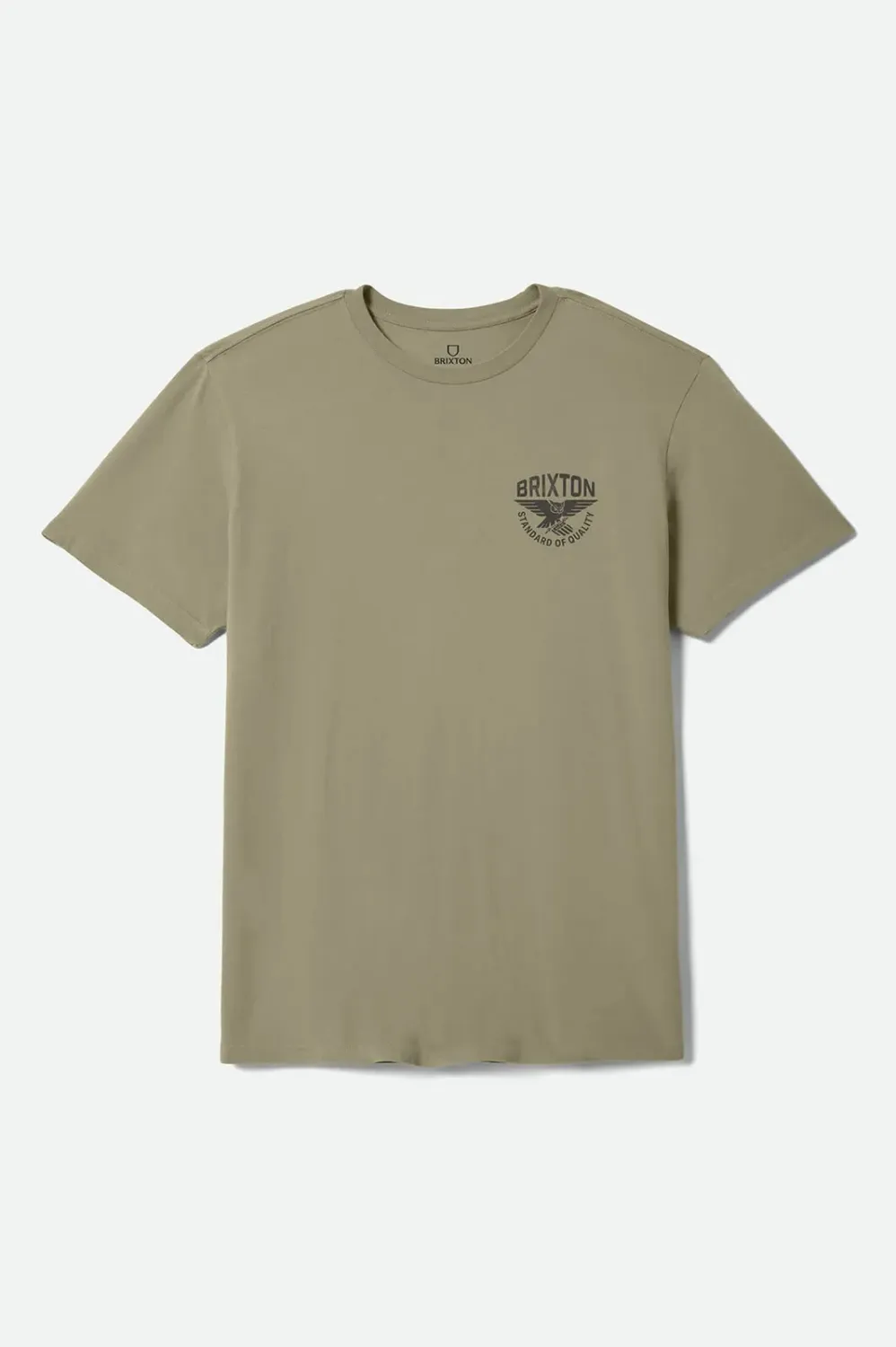 Brixton Men's Watcher Short Sleeve Standard Tee, Color: Olive Surplus Worn Wash, Size: S