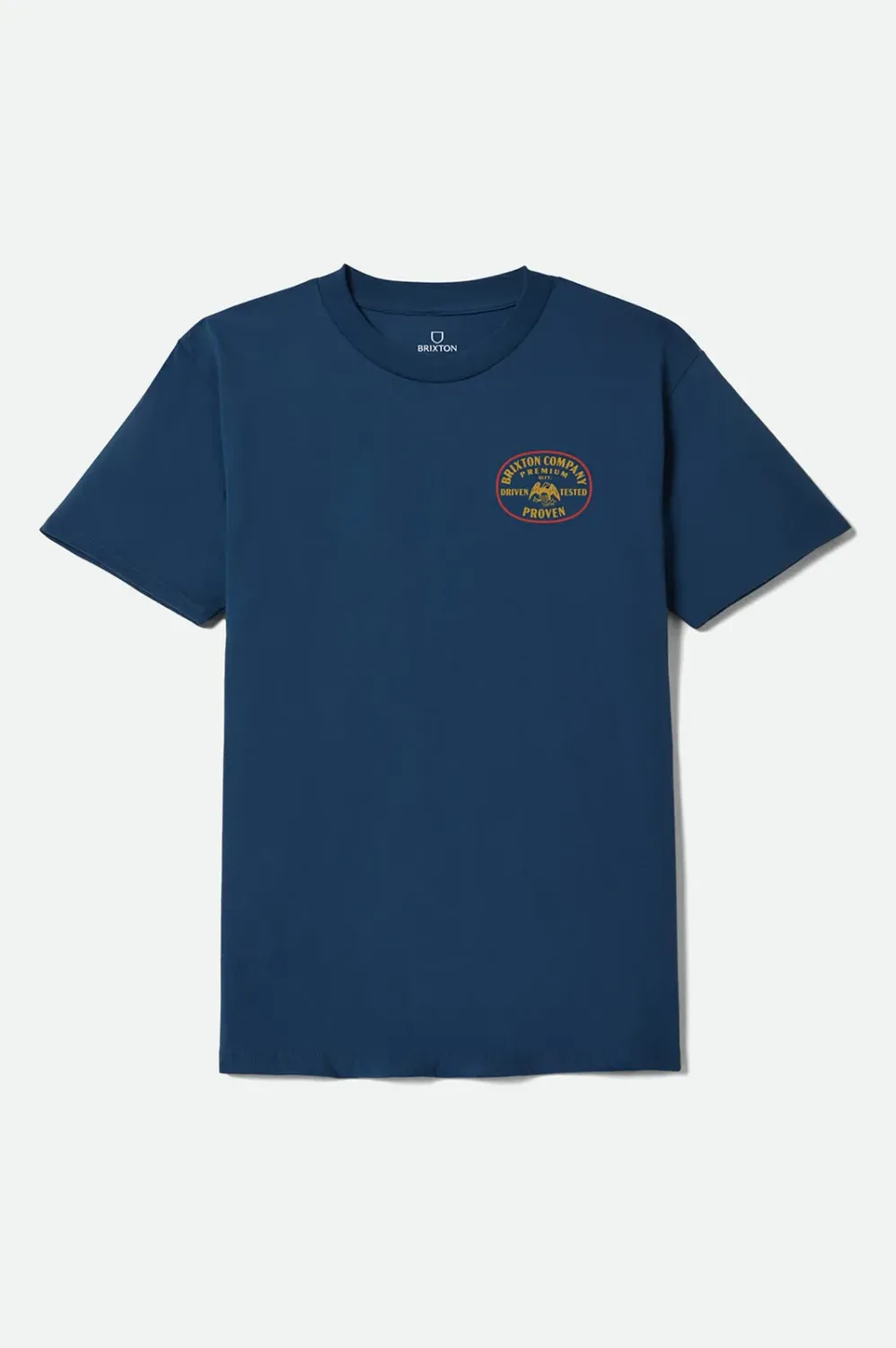 Brixton Men's Windmar Short Sleeve Standard Tee, Color: Navy, Size: M